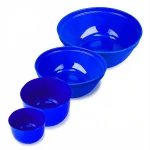 Blue Plastic Gallipot Mixing Bowl Set (4 Pcs)