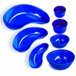 Blue Plastic Kidney Tray Mixing Bowl Set (7 Pcs)