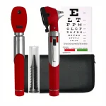 Fiber Optic Mini Otoscope Set Red