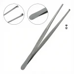 Thumb Tissue Forceps Blunt 1x2 Teeth 8"
